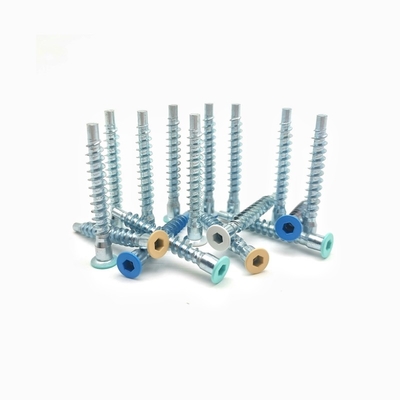 গ্যালভানাইজড সোজা মেরামত আসবাবপত্র স্ক্রু Countersunk হেক্সাগোনাল রোলার থ্রেড