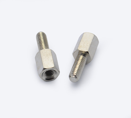 10.8mm পোলিশ হেক্স #4-40 হেড স্টীল স্ট্যান্ডঅফ স্ক্রু স্টেইনলেস স্টীল হেক্সাগোনাল একক স্ট্যান্ডঅফ স্ক্রু
