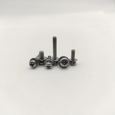 লক ওয়াশার সহ ফিলিপস প্যান হেড স্ক্রু, জিঙ্ক প্লেটেড M4-M12