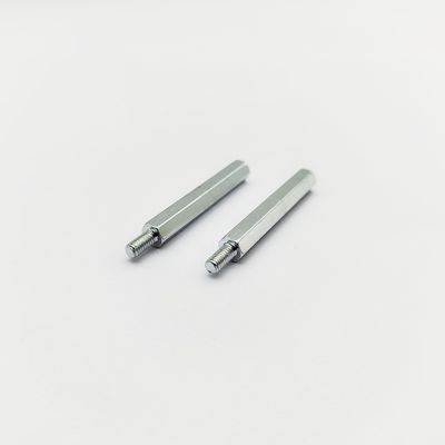 A4-80 স্টেইনলেস স্টীল হেক্স স্ট্যান্ডআফ এম 3-এম 8, 31 মিমি দৈর্ঘ্য, নীল-জিংক লেপ