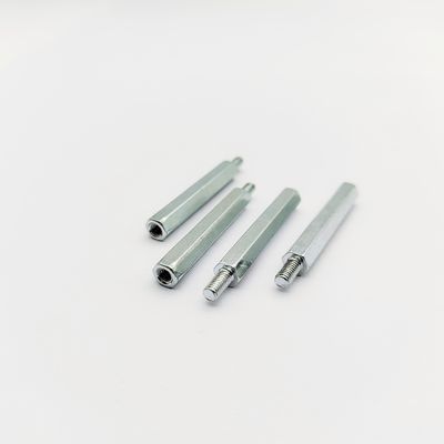 A4-80 স্টেইনলেস স্টীল হেক্স স্ট্যান্ডআফ এম 3-এম 8, 31 মিমি দৈর্ঘ্য, নীল-জিংক লেপ