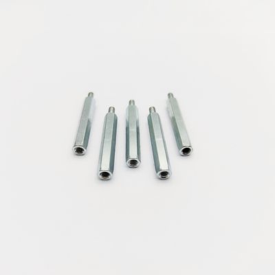 A4-80 স্টেইনলেস স্টীল হেক্স স্ট্যান্ডআফ এম 3-এম 8, 31 মিমি দৈর্ঘ্য, নীল-জিংক লেপ