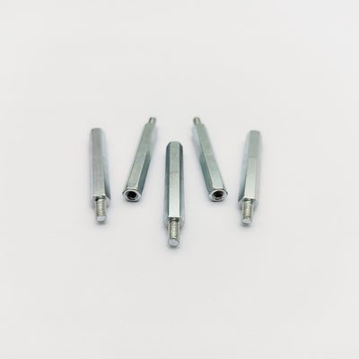 A4-80 স্টেইনলেস স্টীল হেক্স স্ট্যান্ডআফ এম 3-এম 8, 31 মিমি দৈর্ঘ্য, নীল-জিংক লেপ