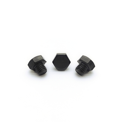 M8x1.25mm স্টেইনলেস স্টীল হেক্স বোল্ট 12.3mm কালো ইলেক্ট্রোপ্লেটেড