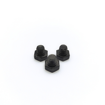 M8x1.25mm স্টেইনলেস স্টীল হেক্স বোল্ট 12.3mm কালো ইলেক্ট্রোপ্লেটেড
