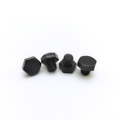 M8x1.25mm স্টেইনলেস স্টীল হেক্স বোল্ট 12.3mm কালো ইলেক্ট্রোপ্লেটেড