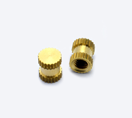 ইনজেকশন ছাঁচনির্মাণ ব্রাস Knurled থ্রেড সন্নিবেশ বাদাম সীসা বিনামূল্যে কপার