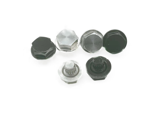 SUS304 Chrome হুইল রিভেটস 3.25g ওজন , হুইল রিভেটস কালো HEX12.5x13.2